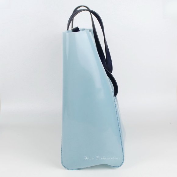 NWT Stella McCartney Blue Clear Logo PVC Tote– Beach, Travel & City Style - Picture 10 of 16